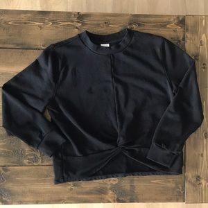 H&M Twist Hem Crop Sweatshirt